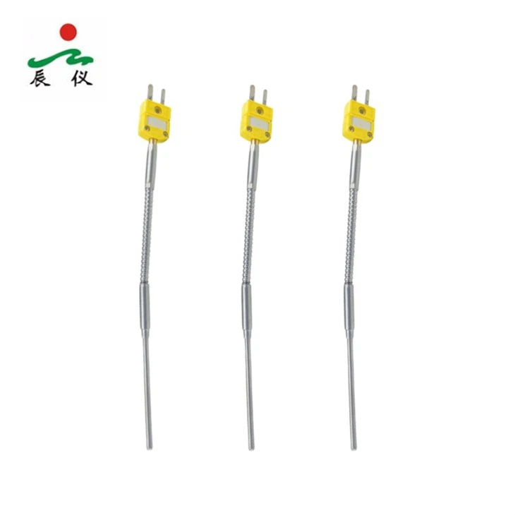 Haichen Armored 3MM Adjustable K J T Plug Type Thermocouple Sensor